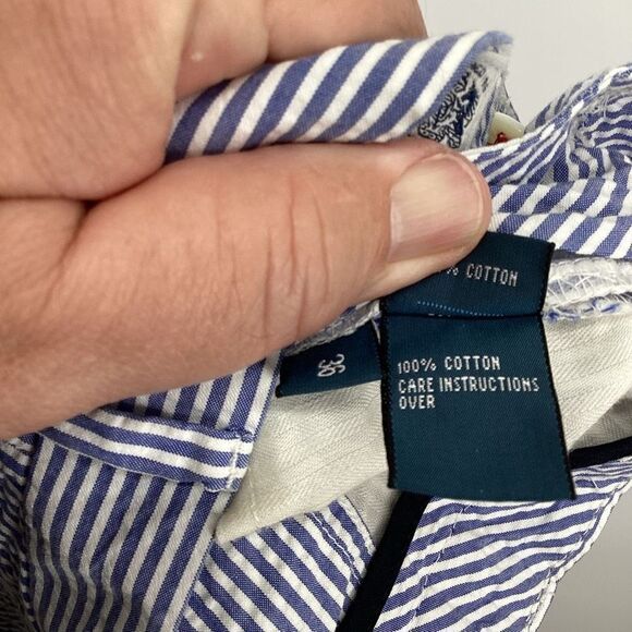 Mens Ralph Lauren Seersucker Blue/white Suffield Fit shorts 381 Bleeker - Picture 9 of 11